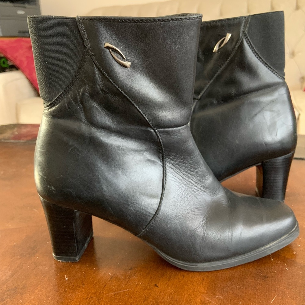 Ankle boots black leather - college brand made